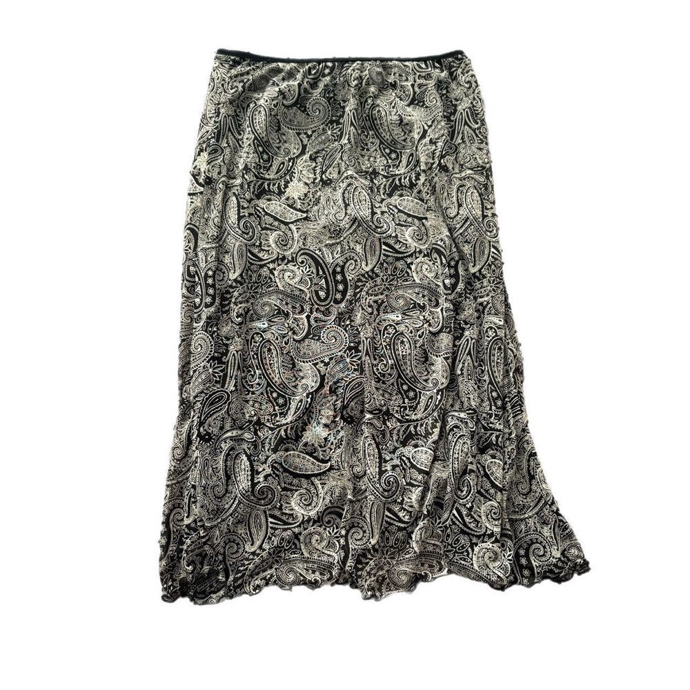 Elegant Paisley Black and White Skirt